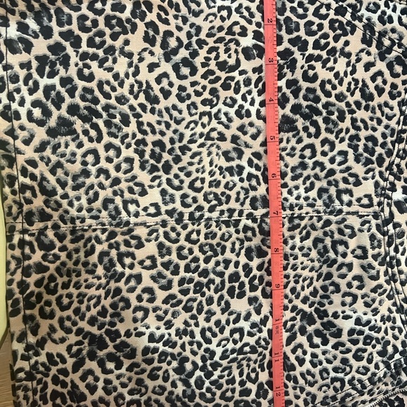 Express Skirt High Rise Womens 6 Brown Leopard Animal Print Pockets Zipper - Picture 3 of 7